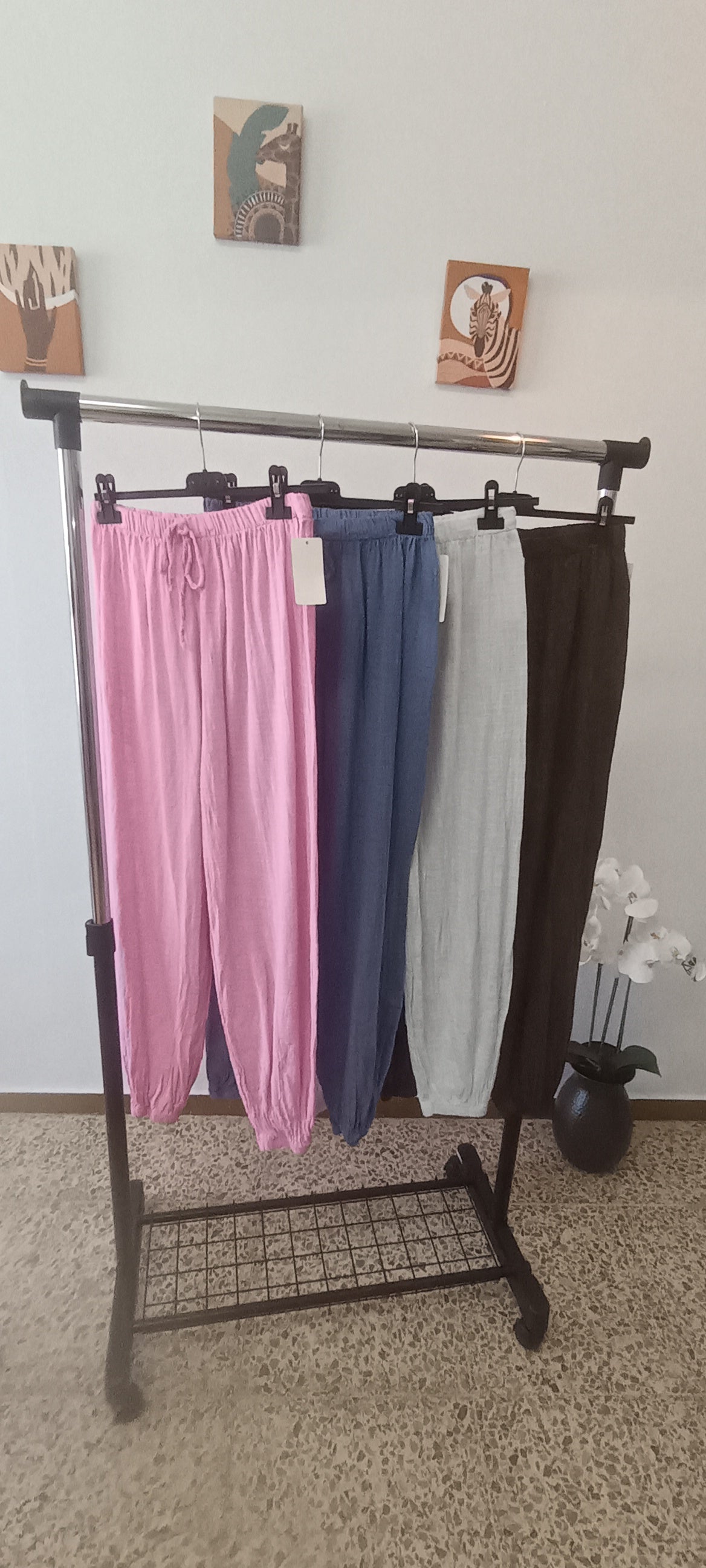 Pantalon lino puño
